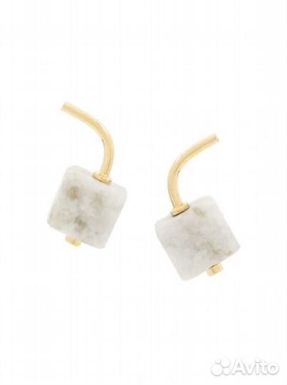 Marni серьги золото/мрамор Marble Earrings in Gold