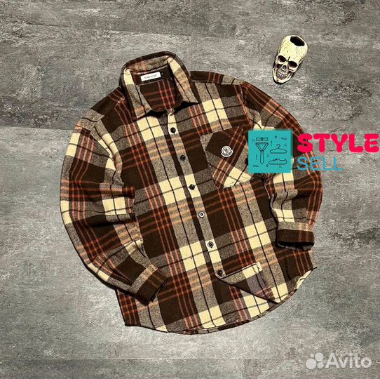 Рубашка Moncler в клетку (топ 2024)