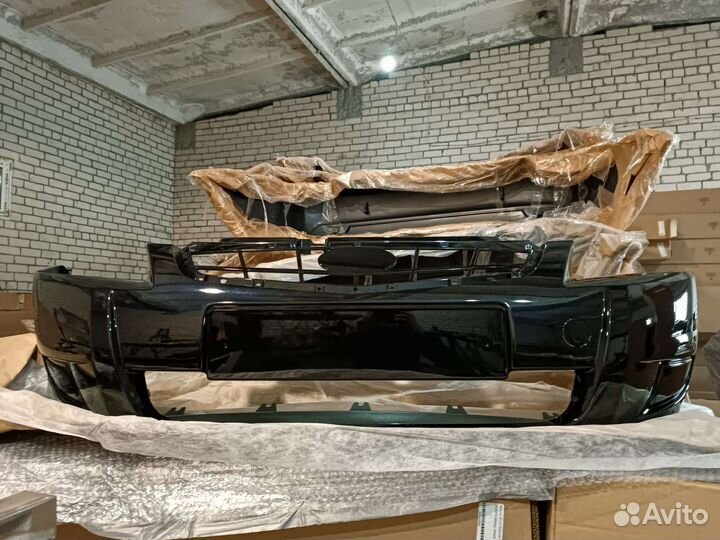 Бампер priora 2 передний сине-черный космос 665