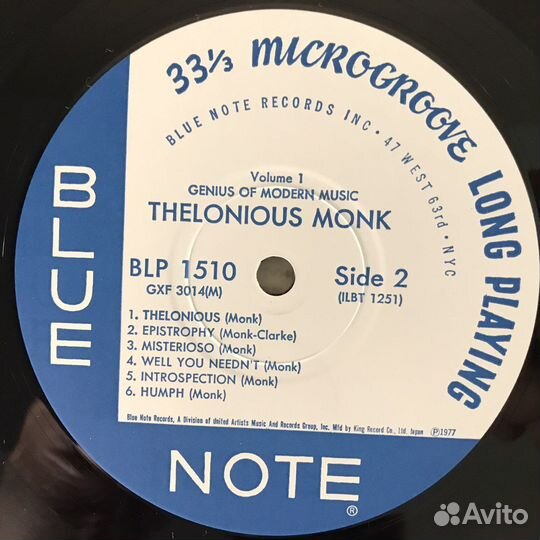 Thelonious Monk - Genius Vol 1, LP, 1977, Japan