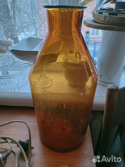 Бутыль стеклянная, винтаж