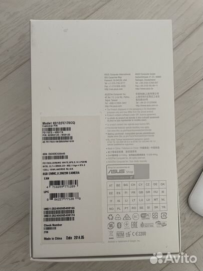 Планшет Asus fonepad 7