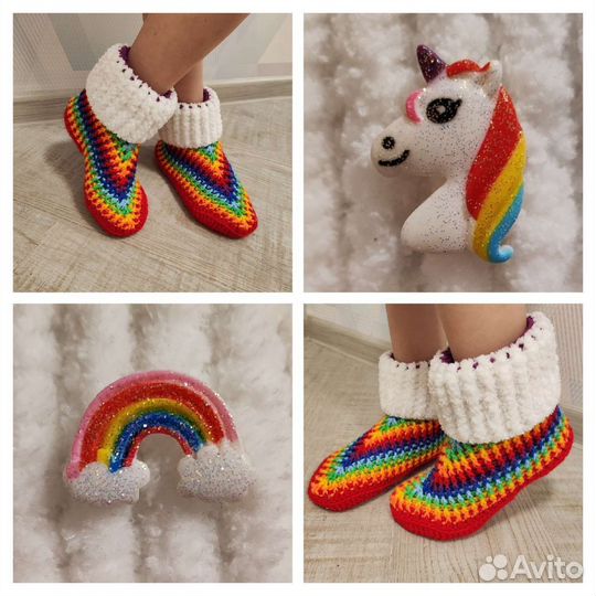 Полусапожки носки следки вязаные