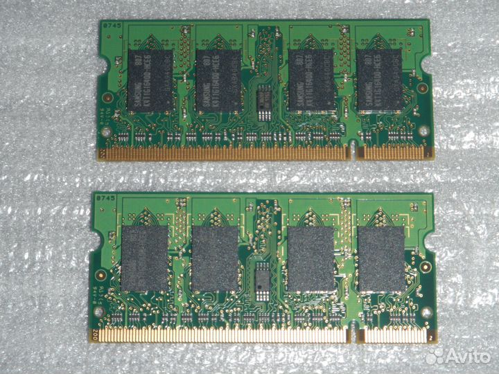 Модули памяти SO-dimm DDR2 667 мгц 2x1 гб Samsung