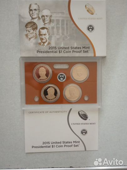 Наборы монет президенты США