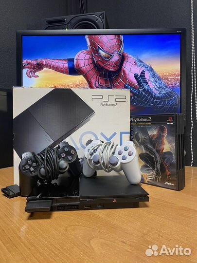 SonyPlaystation 2 slim чипованная + игры