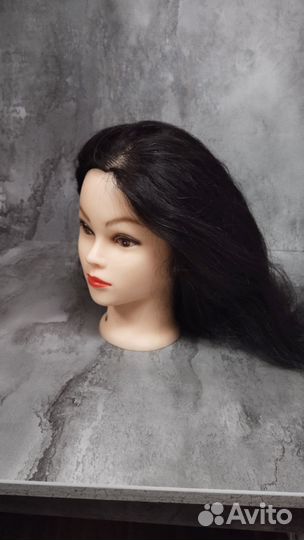Голова манекен с натуральными волосами