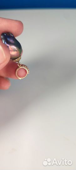 Серьги с крупным барочным черным жемчугом