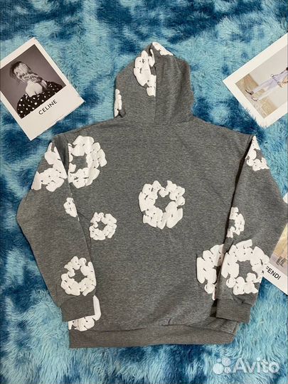 Худи Denim Tears серое