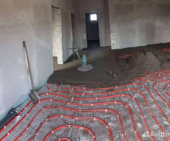 Стяжка пола полу-сухая механизированная