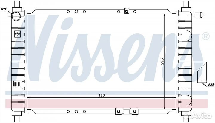 Радиатор охлаждения двс daewoo matiz (1998) 0.8
