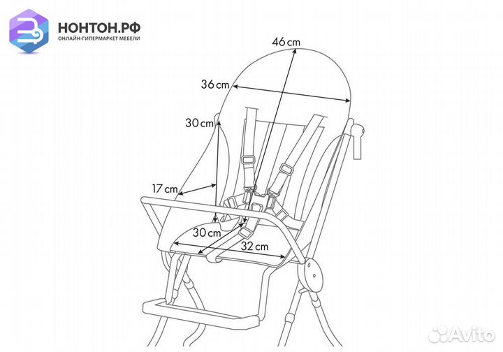Стульчик для кормления Polini kids 152 Зайки на об