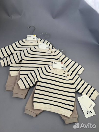 Детский вязаный костюм утепленный hm ca 56