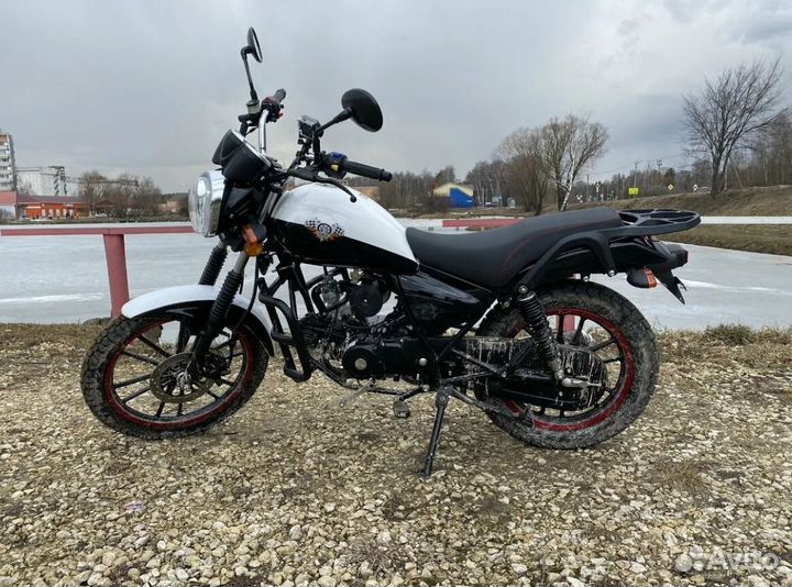 Мопед Stingray 110cc(49cc) Чёрно Белый