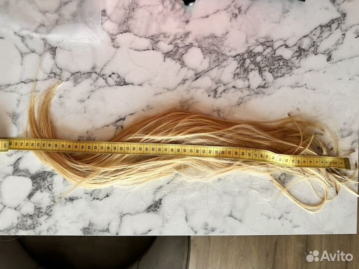 Волосы для наращивания 50 см блонд