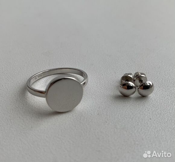 Серебряные украшения, серьги, кольца, браслет