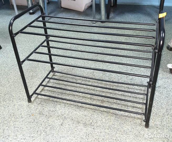 Новая подставка для обуви обувница 3 полки металл