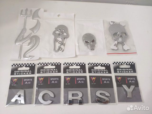 Автомобильные наклейки, черепа, демон, буквы