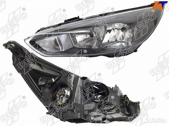 Фара ford focus III 15- LH черная, с электрокоррек