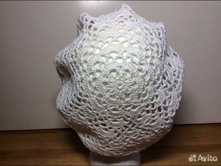 Кружевной беретик, хлопок, арт 066, р 54-57