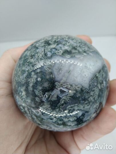 Моховой агат шар