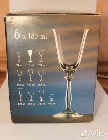 Bohemia бокалы для вина\ рюмка 185 мл 6 шт