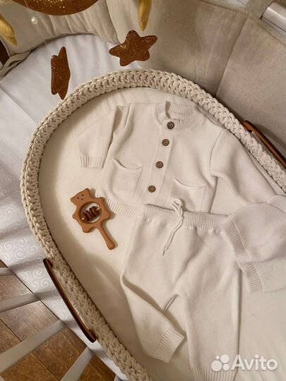 Вязаная люлька для новорожденного