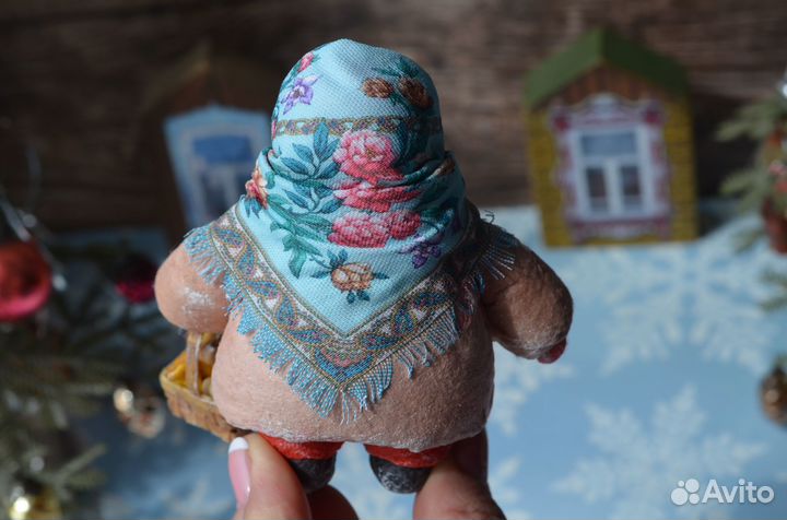 Игрушки из ваты. елочные игрушки