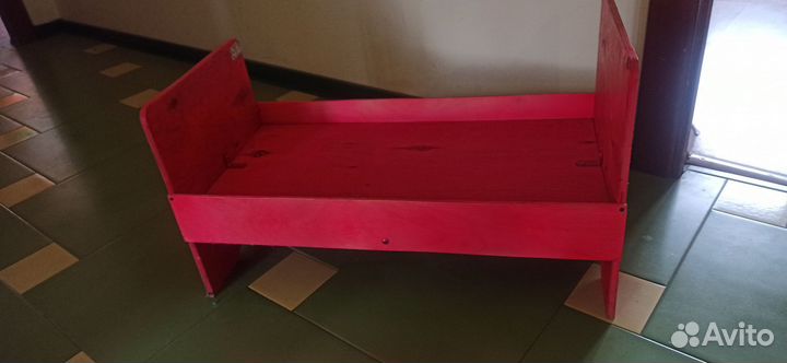 Кроватка для кукол деревянная