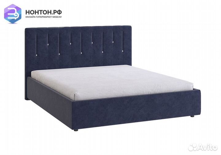 Кровать Кристи 2 1.6 м синяя