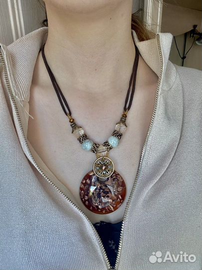 Колье под муранское стекло