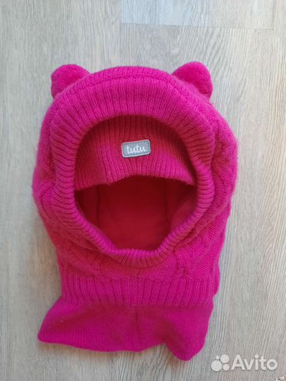 Шапка шлем. Зимняя балаклава. Малиновая
