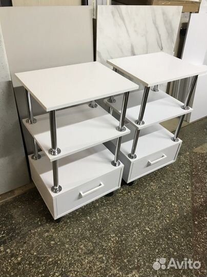 Тележка, тумба, этажерка с ящиком на колесиках