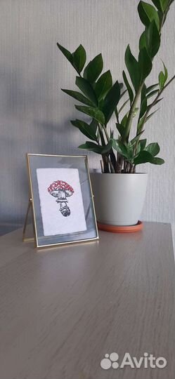 Картина интерьерная, графика, мухомор