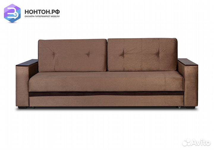 Диван еврокнижка Мадрид Lux коричневый