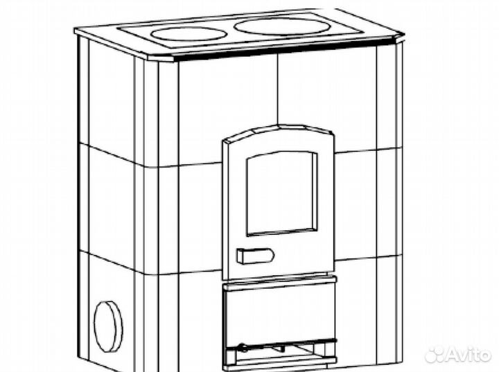 Печь полностью из натурального камня