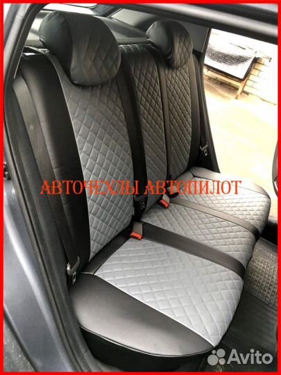 Чехлы Автопилот Kia Rio 4 Xline из экокожи Ромб