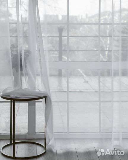 Тюль Вуаль белый