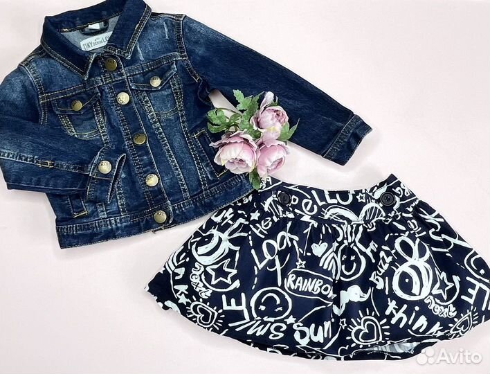 Пакет фирменных летних вещей для девочки 80 см