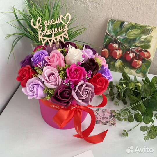 Букеты из 21 мыльной розы