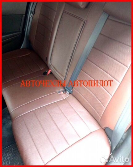 Чехлы Автопилот Mazda 3 bm из экокожи коричневые