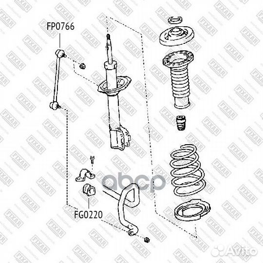 Тяга/стойка стабилизатора FP0766 fixar