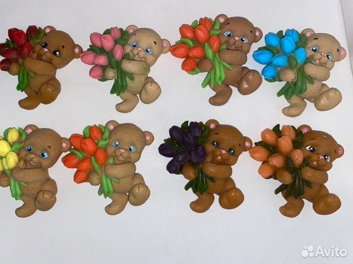 Мыло ручной работы мишка, подарок на 8 марта