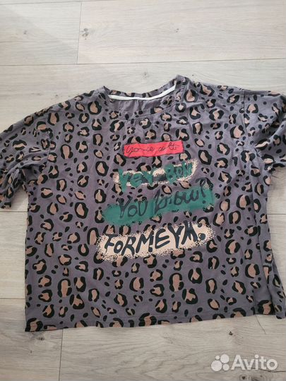 Футболка женская оверсайз хлопок