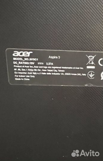 Ноутбук acer aspire 3 n19c1