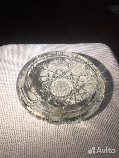 Хрустальная пепельница СССР большая