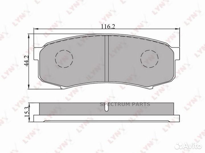 Lynxauto BD7505 Колодки тормозные дисковые зад
