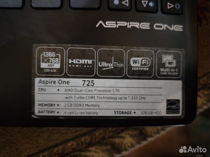 Acer aspire one 725