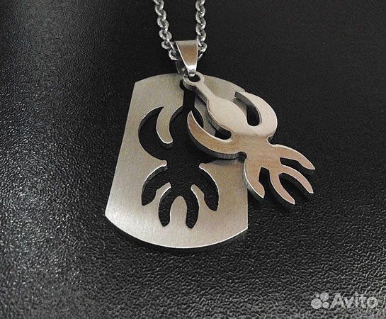 Кулоны из стали Крест, Лев, Дракон, Паук и др