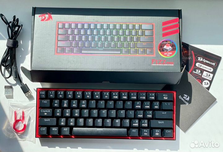 Механическая клавиатура беспроводная RGB RedDragon